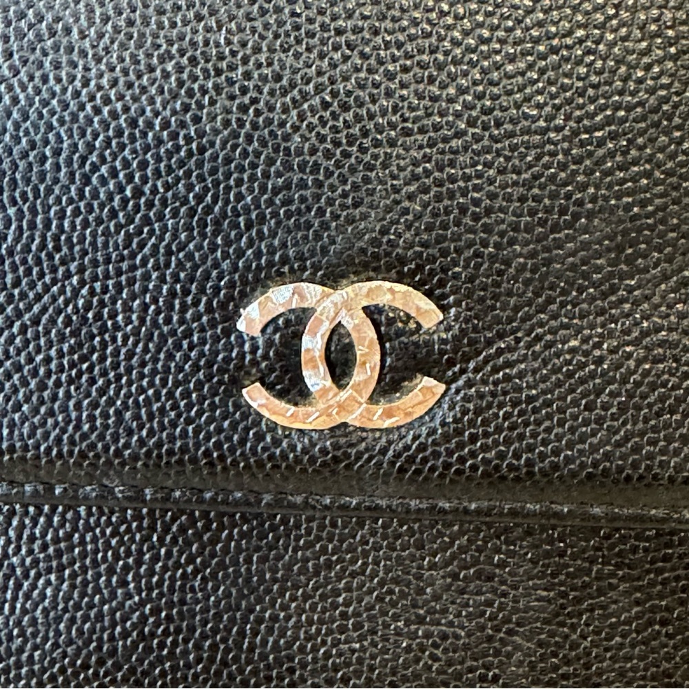 Chanel Brilliant CC Black Leather Trifold Wallet - Picture 7 of 16